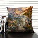 Axyaa Fairy Tale World Oil Painting Cushion Cover for Living Room Sofa