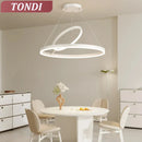 Axyaa Nordic LED Black Chandelier: Modern Pendant for Living Room, Bedroom, Dining, Kitchen