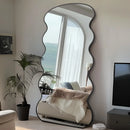 Axyaa Wavy Full Length Mirror with Stand for Bedroom, Living Room, Cloakroom