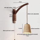 Axyaa Yellow Travertine LED Wall Light Fixture Glass Ball Vintage Industrial Bedroom Lamp