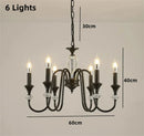 Axyaa Black Gold Iron Crystal Chandelier for Classic Indoor Home Lighting