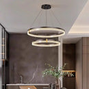 Axyaa Minimalist Circular Pendant Lights: Luxury Acrylic Lamps for Stylish Living Spaces