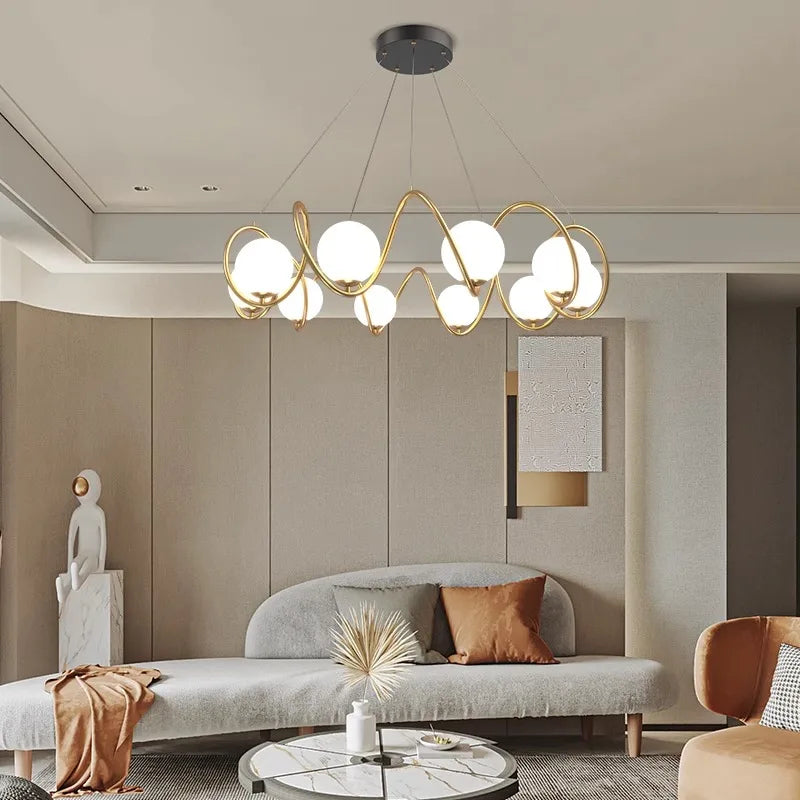 Axyaa Modern LED Pendant Chandelier for Dining Room Lighting