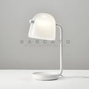 Axyaa Smoke Gray Glass Table Lamp LED Modern Decorative Desk Lamp