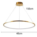 Axyaa Rings Chandelier Pendant Light for Staircase Living Dining Kitchen