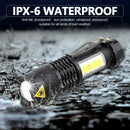Axya Tactical Flashlight COB Light Bead - Waterproof, Adjustable Focus, Three Modes