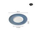 Axyaa Blue Ceramic Steak Dessert Pasta Plate Set - Molecular Cuisine Tableware