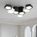 Axyaa Modern Geometric Ceiling Lights for Living Room - Creative Designer Bedroom Lighting Fixtures