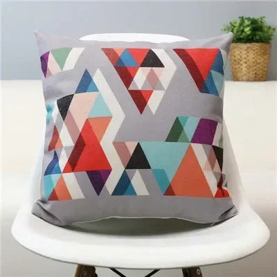 Axyaa Nordic Linen Sofa Cushions Cover Grey Bohemian Ethnic Throw Pillows Cover