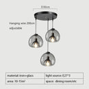 Axyaa Glass 3-Light Pendant Lamp: Luxury Adjustable Ceiling Light for Home, Dining, Bar, Kitchen