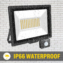 Axyaa Induction LED Flood Light with Adjustable PIR Sensor - Outdoor Floodlight