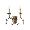 Axyaa Vintage Rural French Wood Carving Wall Lamp for Living Room Bedroom