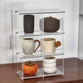 Axyaa Clear Acrylic Cup Display Organizer Kitchen Storage Stand