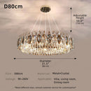 Axyaa Luxury Crystal Chandelier: Modern LED Ceiling Chandelier for Home Décor