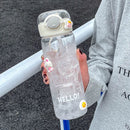 Axyaa Large Capacity Straw Water Bottle - BPA Free, Leak-proof, Portable Drinkware