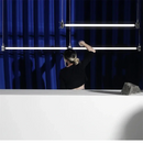 Axyaa Modern Glass Chandelier Light: Luxury Office & Hotel Designer Lighting