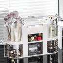 Axyaa Double-Layer Makeup Organizer: Brush Tube Compartment Drawer for Dressing Table