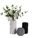 Axyaa Striped Ceramic Vase Wavy Pattern Flower Arrangement Terrarium Home Decoration