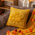 Axyaa Halloween Pumpkin Plush Pillowcase Double-Sided Cushion Cover - 50x50cm