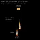 Axyaa LED Crystal Chandelier Pendant Light, Modern Gold Kitchen Island Lighting