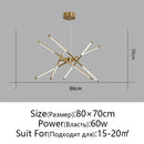 Axyaa Nordic Minimalist Chandelier: Dimmable LED Pendant Light for Modern Luxury Lighting