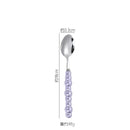 Axyaa Pearl Byen Ceramic Handle Cutlery Spoon Fork Set