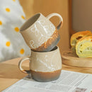 Nordic Ceramic Hand-painted Mug, Axyaa Relief Coarse Pottery Coffee Cup