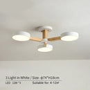 Axyaa Modern Wooden Ceiling Light 3/6/8 Lights LED Luminaire for Living Room Bedroom