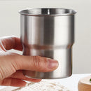 Axyaa Stainless Steel Crimped Mug: Portable Frosted Water Cup