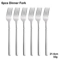 Axyaa 24-Piece Stainless Steel Cutlery Set | Elegant Mirror Finish Western Dinnerware