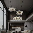 Axyaa Art Carving Bauhinia French Restaurant Glass Pendant Light