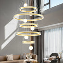 Axyaa Modern Stair Chandelier Pendant Ceiling Lamp LED Chandeliers Living Room Lighting