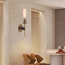 Axyaa Retro Brass Wall Light With Clear Glass Shade for Living Room Bedroom Dining Room