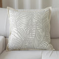 Axyaa Beige Yarn-Dyed Sofa Pillow Cover: 45X45 Headboard Cushion for Stylish Living Room