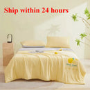 Axyaa Ice Silk Summer Quilt: Lightweight & Machine Washable cooling comfort for hot nights.