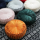 Axyaa Velvet Pumpkin Throw Pillow for Home Decor in Cream Pink