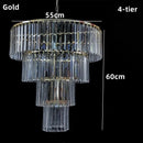 Axyaa Crystal Ice Bar Chandelier: Modern Wedding Stage Banquet Ceiling Pendant Lamp
