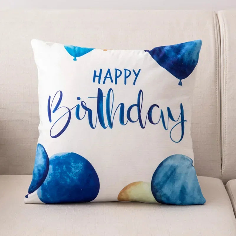 Nordic Cartoon Print Pillow Cover for Axyaa Square Cushion Sofa Decor