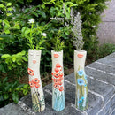 Axyaa Boho Resin Face Vase: Hand-painted Table Ornament for Creative Flower Arrangements