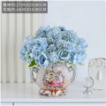 Axyaa Ceramic Vase & Flower Arrangement Set - Home Decor Crafts