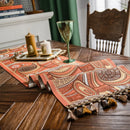 Axyaa Ethnic Tassel Jacquard Table Runner for Home Party Decor