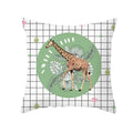 Axyaa Giraffe Pattern Summer Pillowcase for Home Decor - Plant Inspired