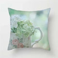 Axyaa Pink Floral Polyester Throw Pillow Cover 45X45cm
