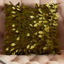 Axyaa Soft Leaf Satin Sofa Cushion Cover for Wedding Party Decoration
