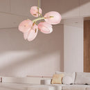 Axyaa Tulip Buds Chandelier: Modern Glass Pendant Lights for Home Decor