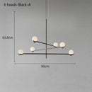 Axyaa Nordic Metal Chandelier Glass Pendant Light