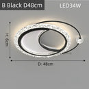 Axyaa Gold Acrylic Round Ceiling Light - Nordic Creative Bedroom Lamp