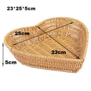 Axyaa Rattan Fruit Plate: Retro Woven Multipurpose Creative House Candy Holder
