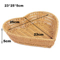 Axyaa Retro Chic Rattan Fruit Plate: Creative Woven Multipurpose House Candy Tray