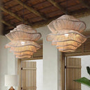 Axyaa Rattan Pendant Lamp: Handmade Southeast Countryside Chandelier